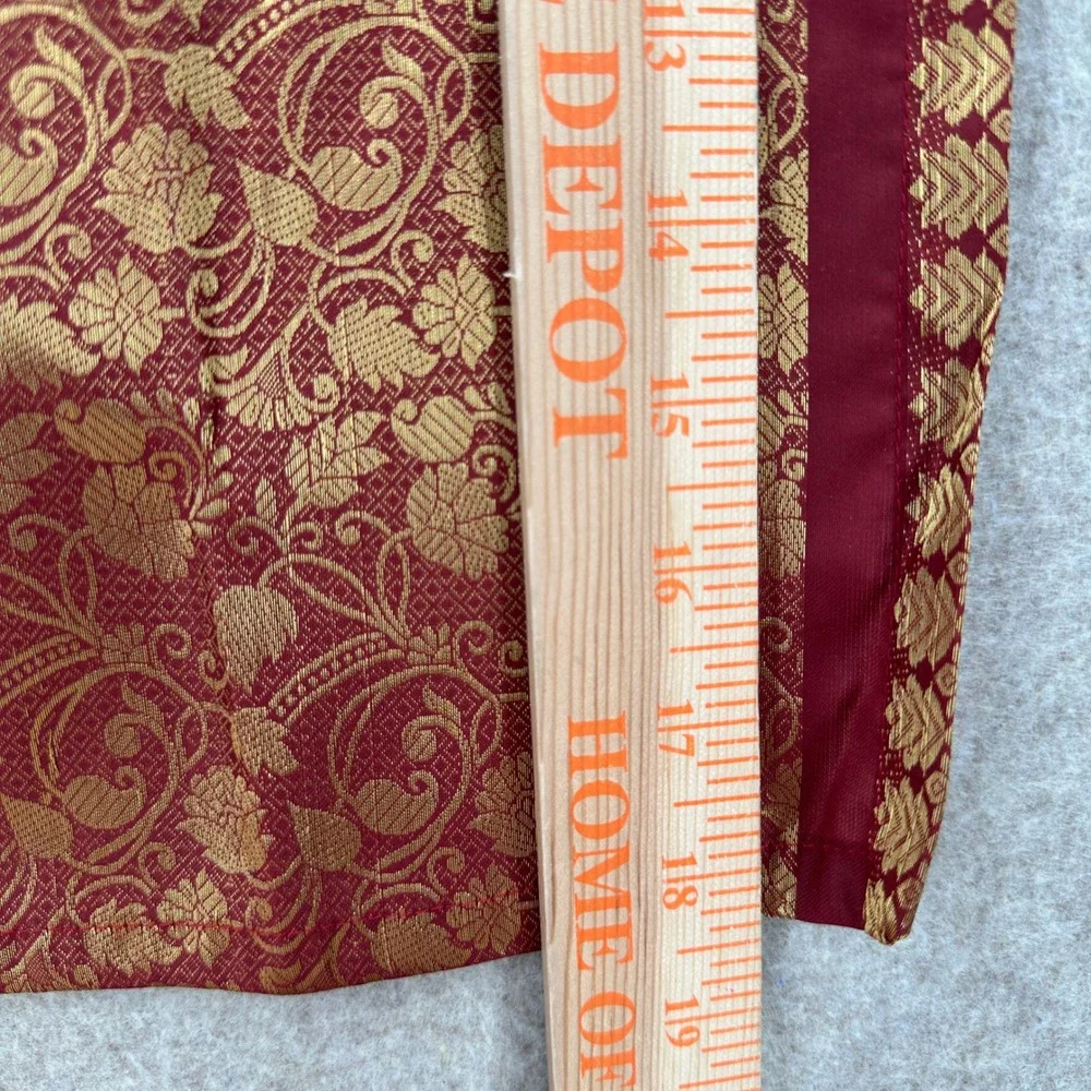 Unbranded Cloth Napkins Set of 4 18x18 Burgundy Gold Floral Brocade Elegant